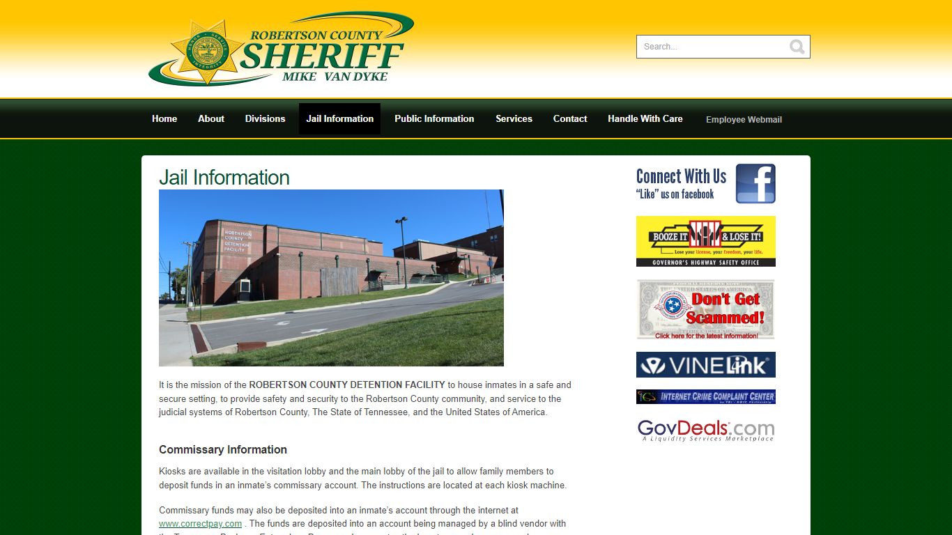 Jail Information - Robertson County Sheriff's Office